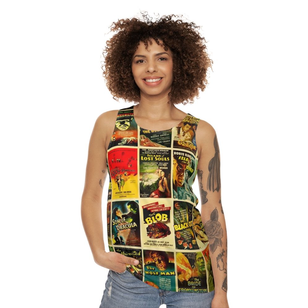 Vintage Classic Horror Monster Movie Posters Unisex Tank Top - women