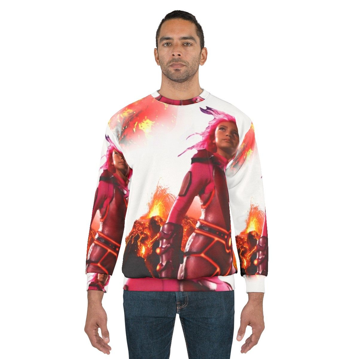 90s Lavagirl Sweatshirt featuring the iconic superhero character - men