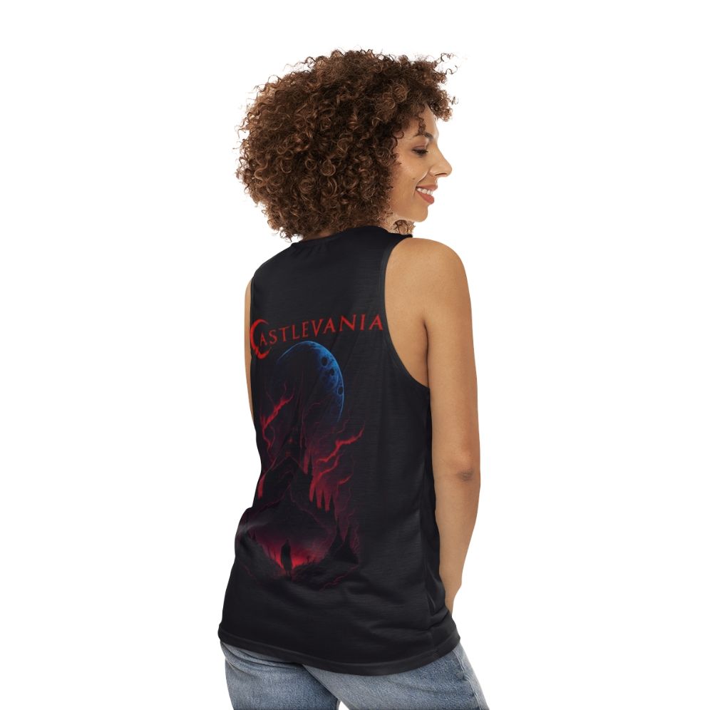 Castlevania Horror Unisex Tank Top - women back