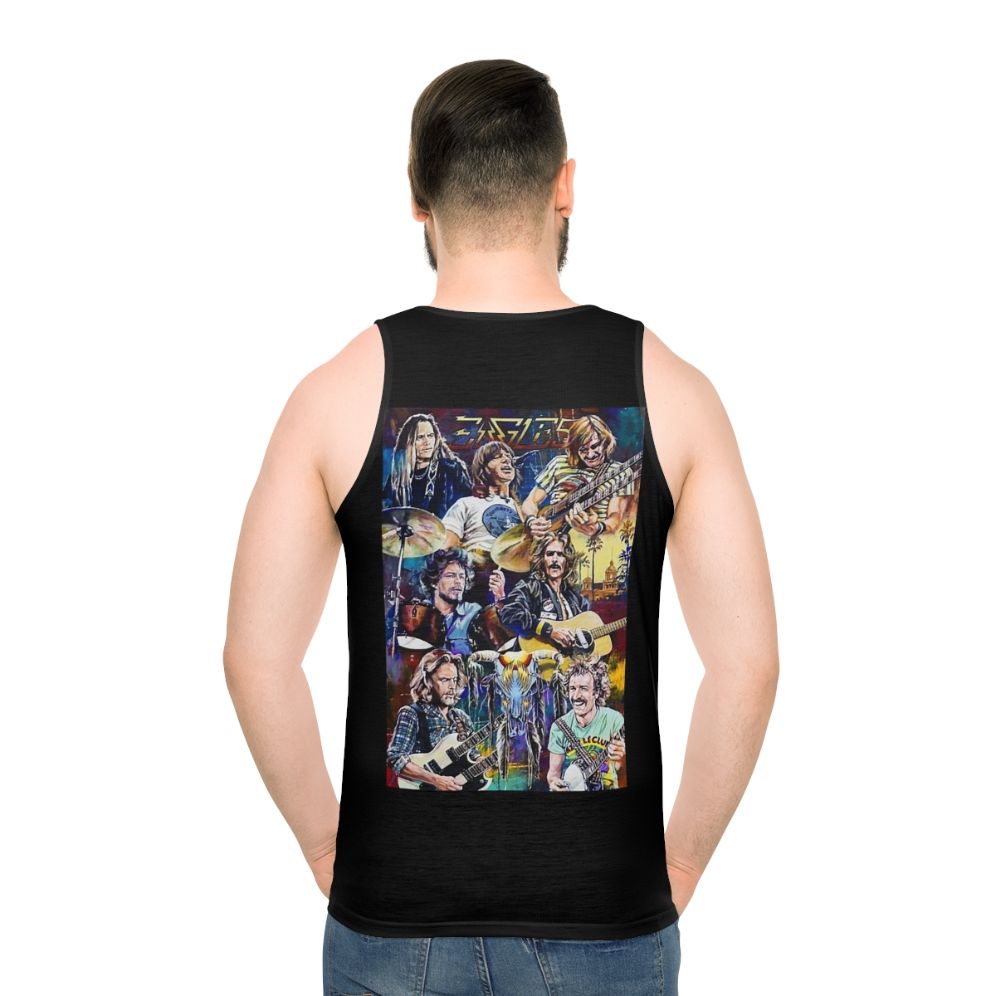 Vintage Music Band Cover Album Retro Style Unisex Tank Top - men back