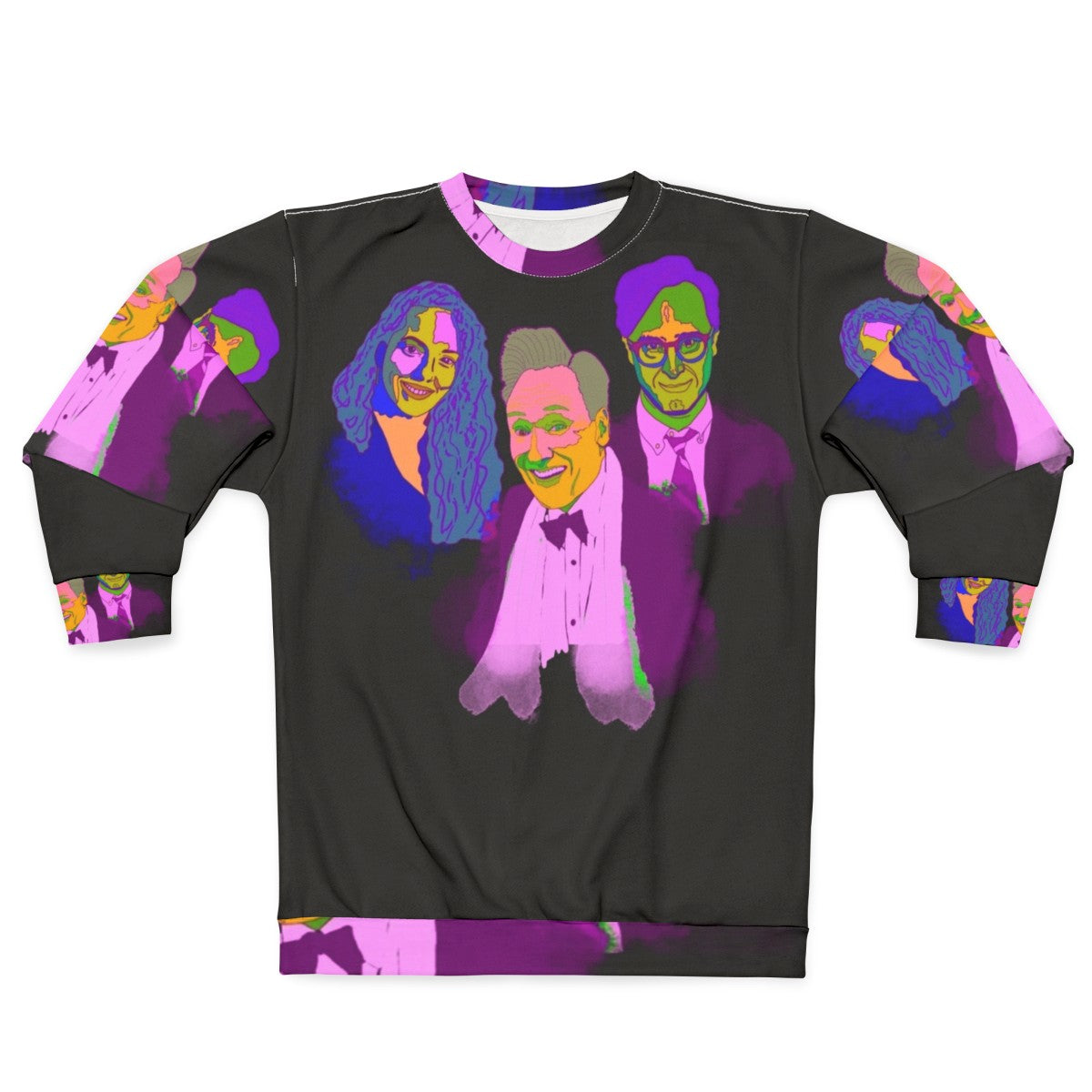 Bold and unique Conan O'Brien abstract art portrait sweatshirt