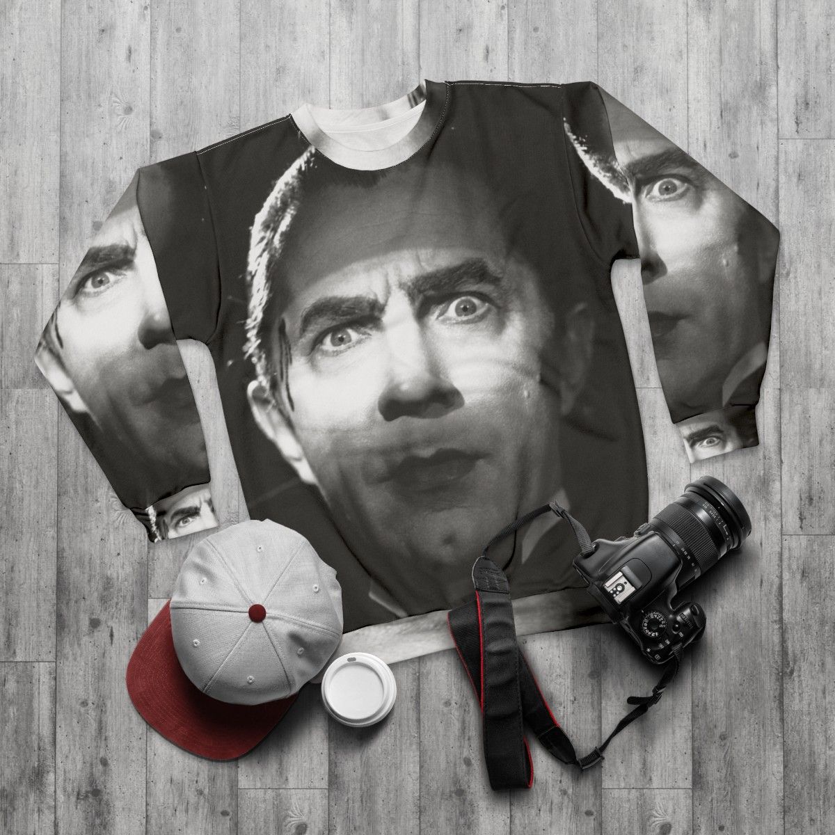 Bela Lugosi Dracula Classic Horror Sweatshirt - flat lay