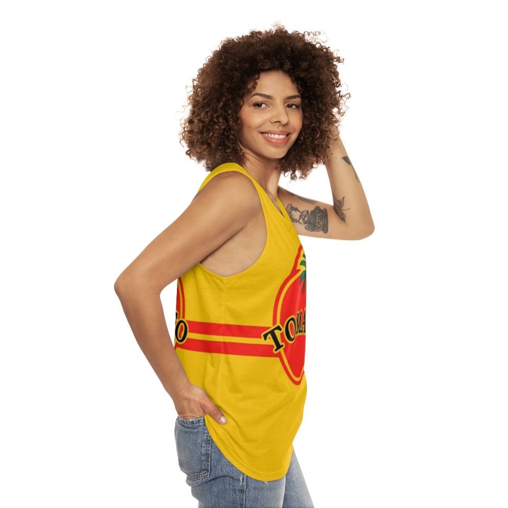 Retro Tomato Convenience Store Unisex Tank Top - women side