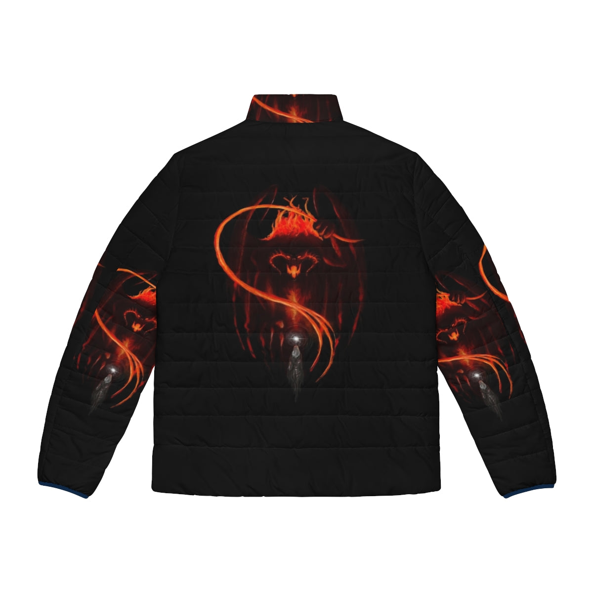 Balrog Puffer Jacket - Lord of the Rings inspired winter outerwear - Back