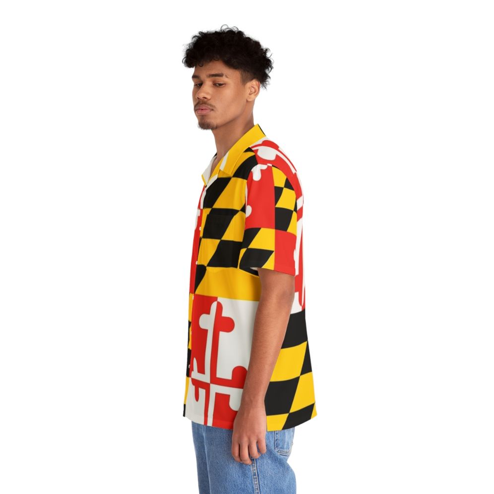 Maryland flag graphic tee hawaiian shirt - People Left