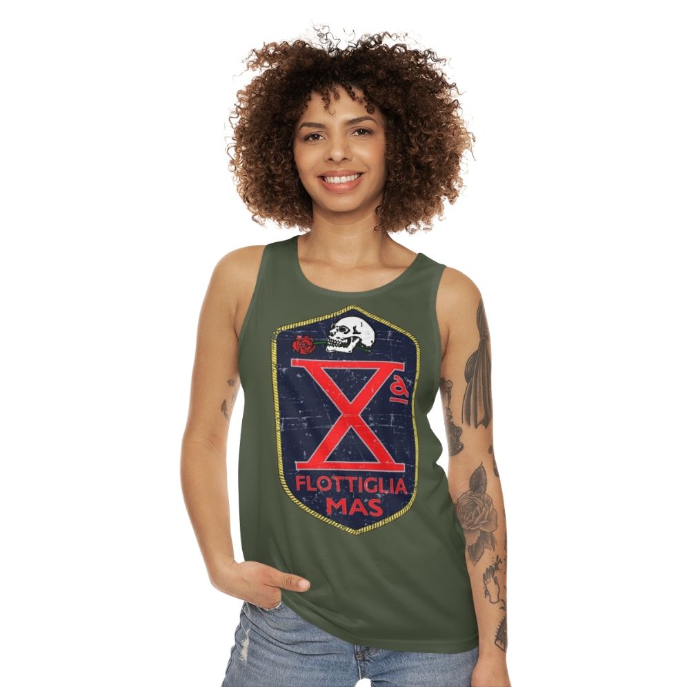 Unisex Italian Military Decima Flottiglia Mas Grunge Tank Top - women