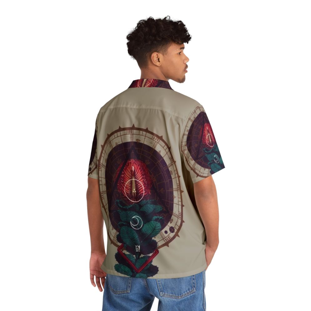 Birth Hawaiian Shirt featuring sacred geometry and occult symbols - People Back