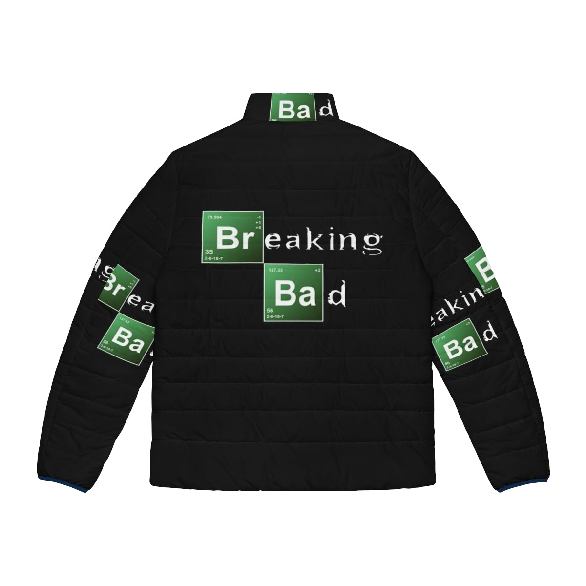 Breaking Bad inspired puffer jacket with respirator mask - Back