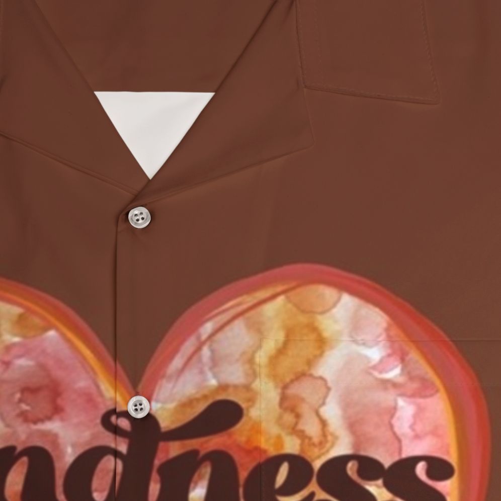 Kindness Matters Hawaiian Shirt 2 - Aloha Tropical Shirt with Positive Message - Detail