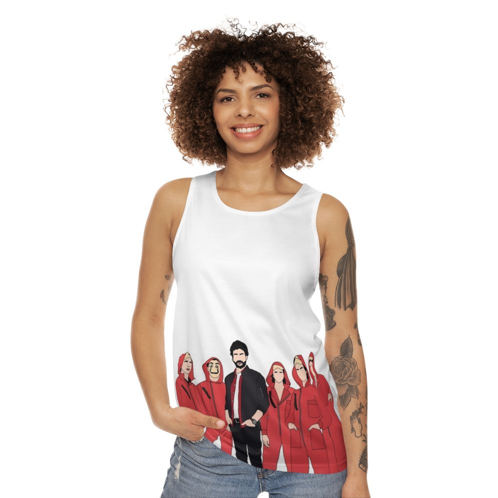 Money Heist Professor and Cast Unisex Tank Top - women