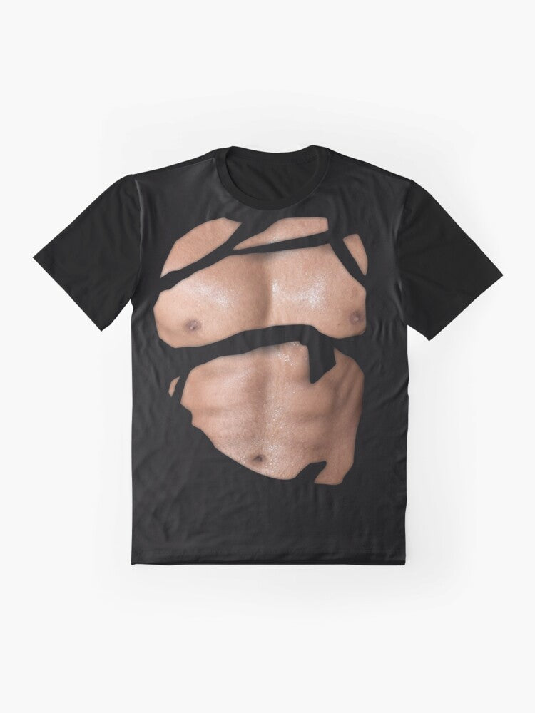 Dicky ripped graphic t-shirt with bold, shredded design - Flat lay