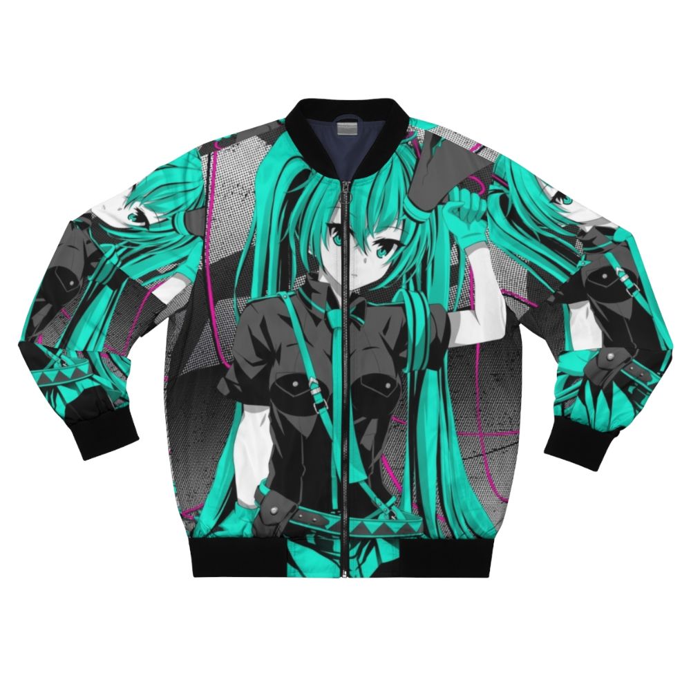 Hatsune Miku anime fanart tri-tone bomber jacket