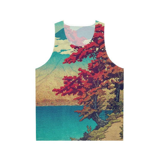 Ukiyo-e inspired nature landscape unisex tank top