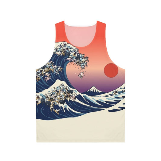 Frenchie Wave Unisex French Bulldog Hokusai Tank Top