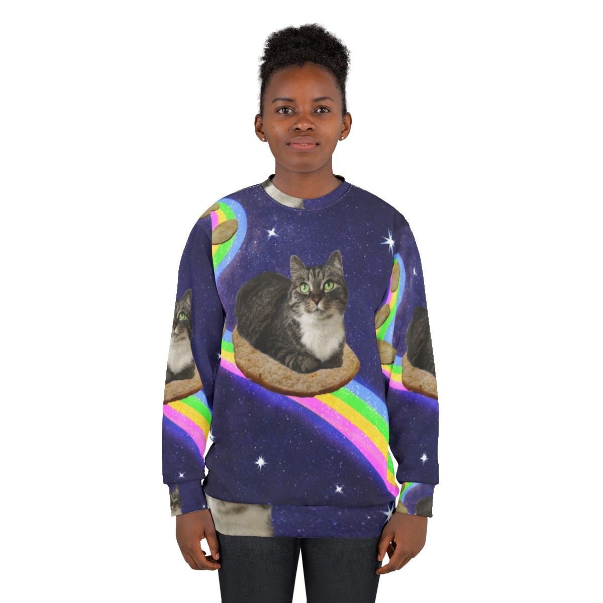 Legendary animals space-themed sweatshirt - women