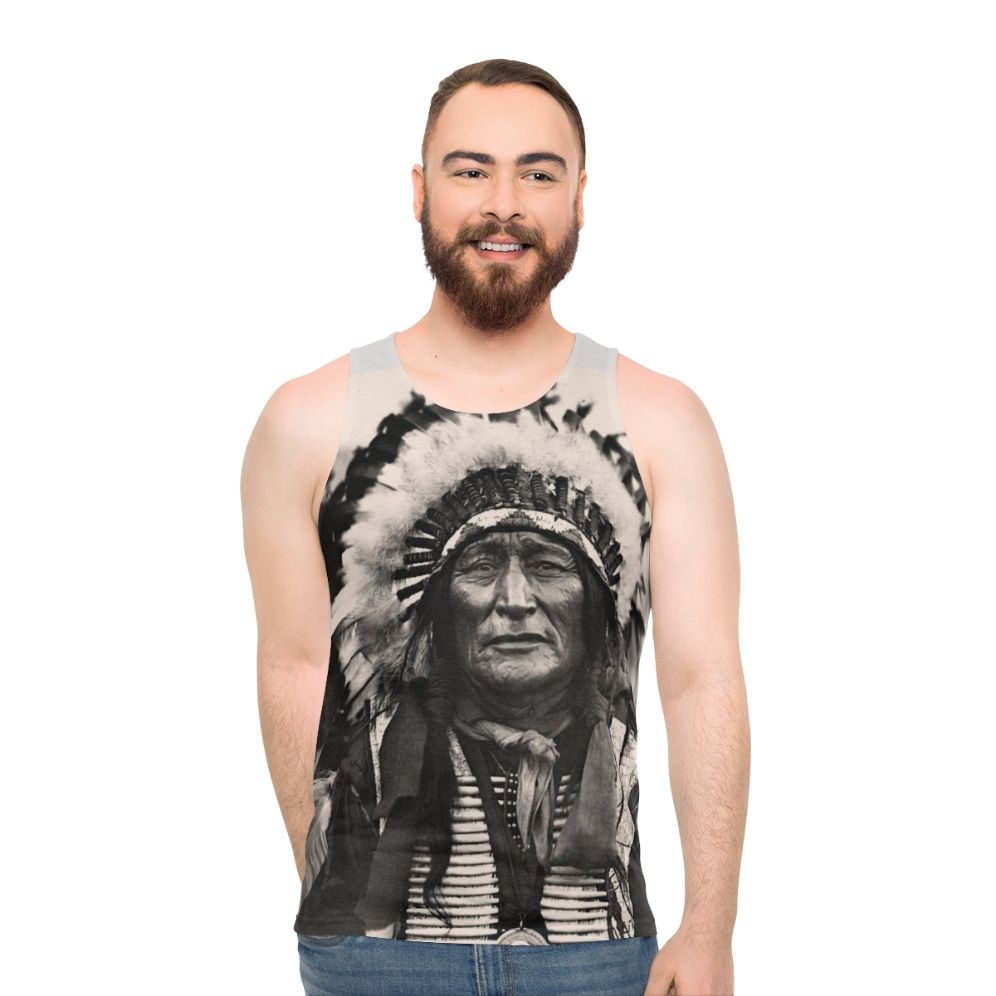 Comanche Chief Unisex Native American Tank Top - men