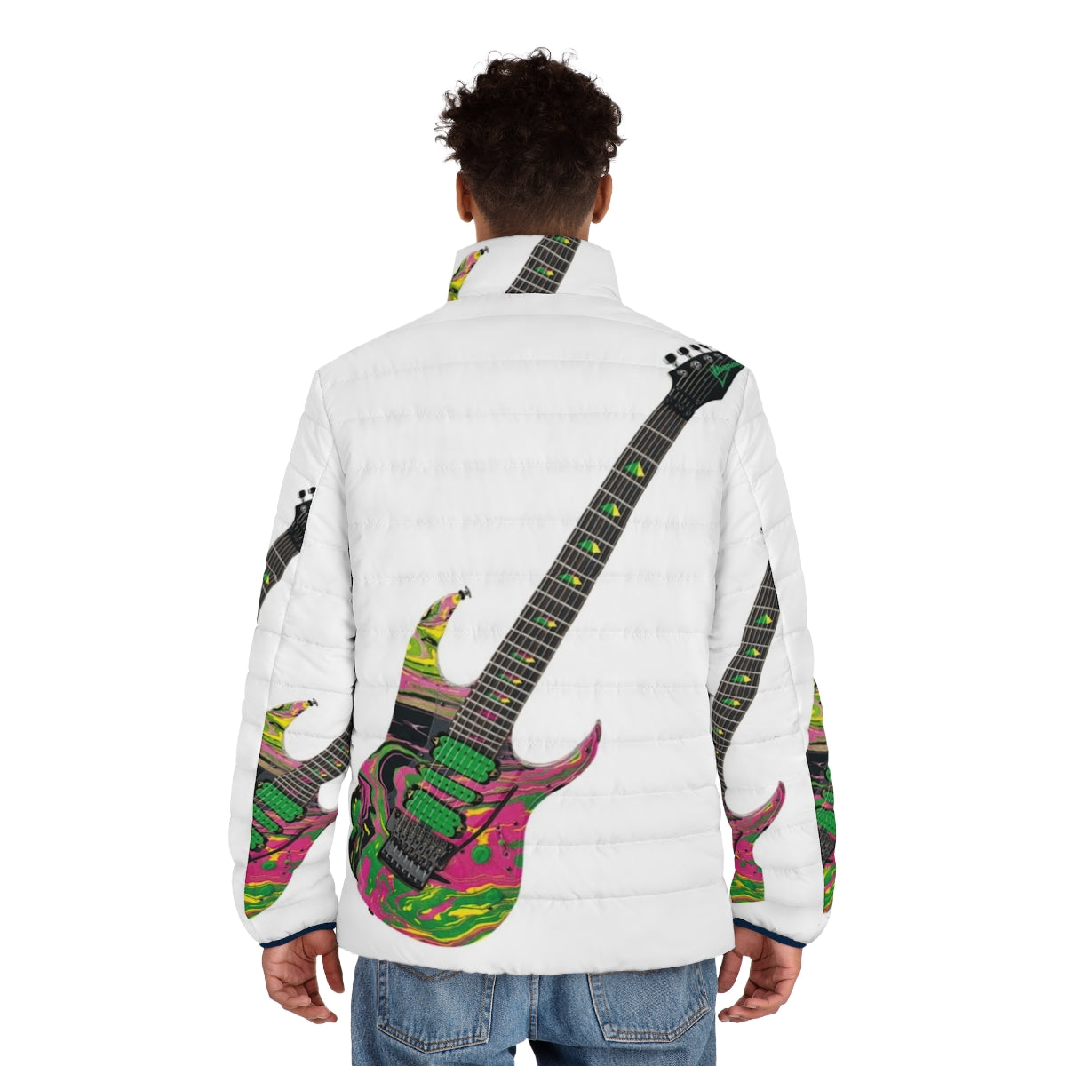 Ibanez Universe UV77 MC Puffer Jacket designed for Steve Vai and metal guitar players - men back