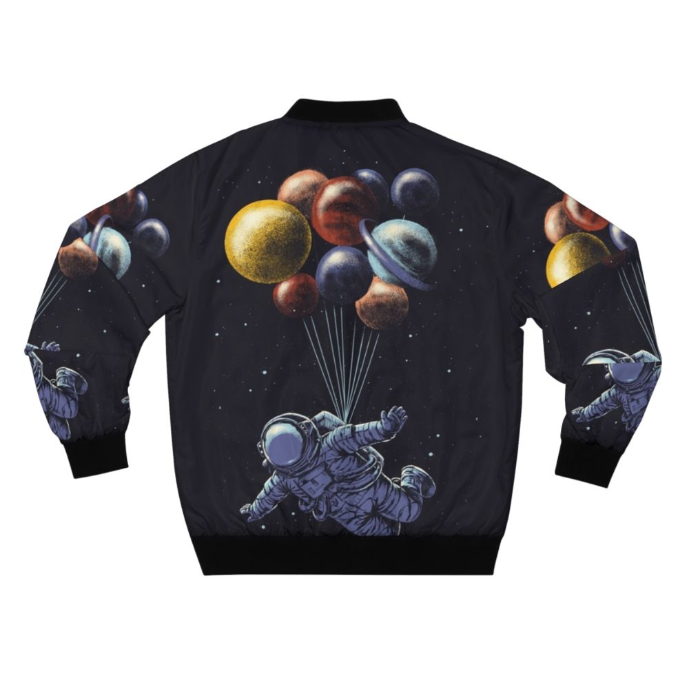 Space Travel Bomber Jacket with Astronomy and Sci-Fi Inspired Designs - Back