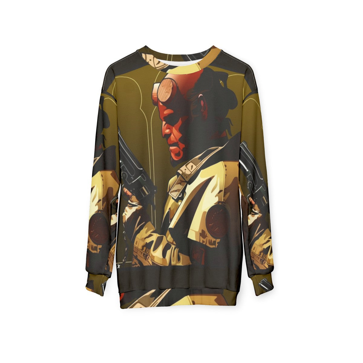 Hellboy Comic Book Character Sweatshirt - hanging