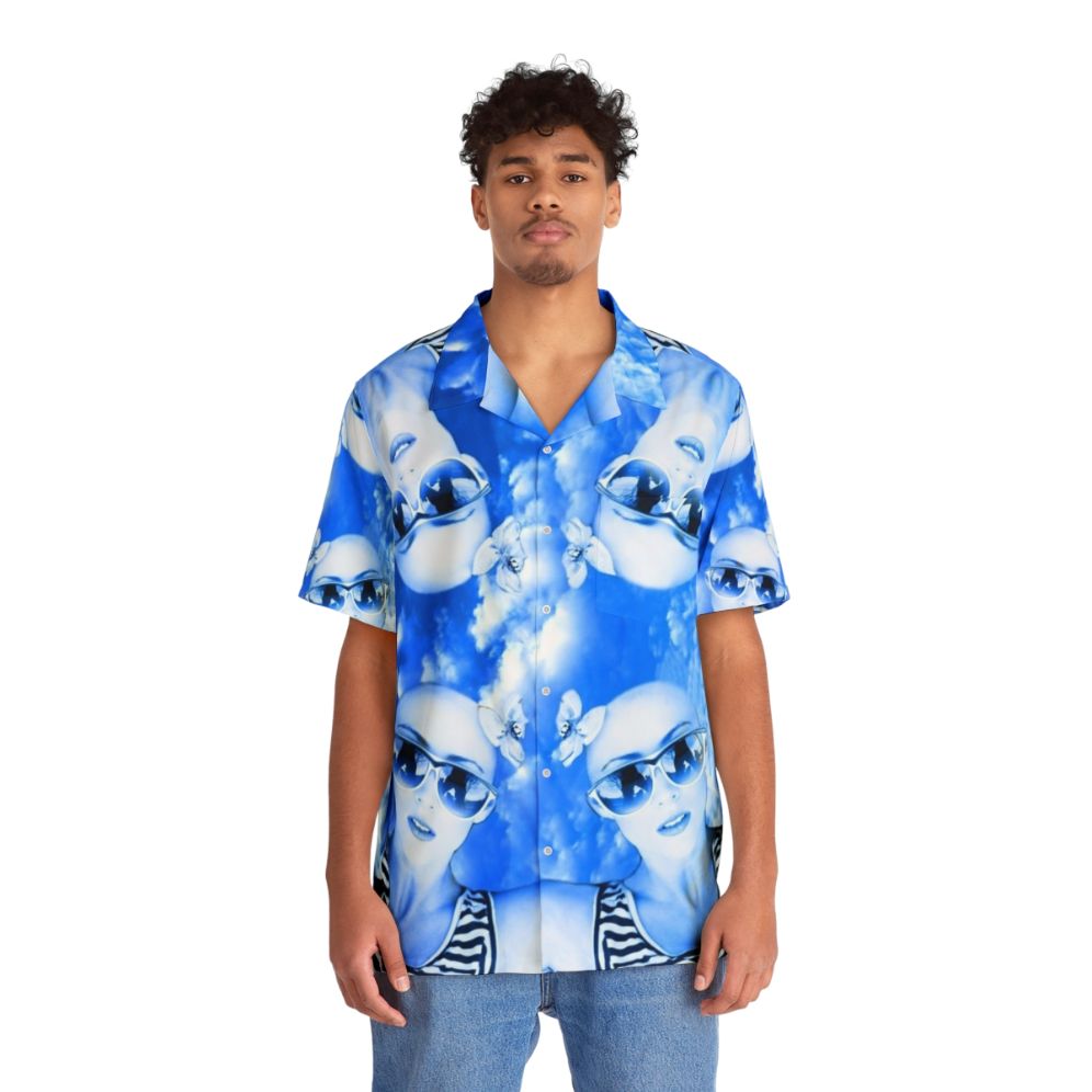 Skydiving Hawaiian Shirt with Colorful Abstract Patterns - People Front