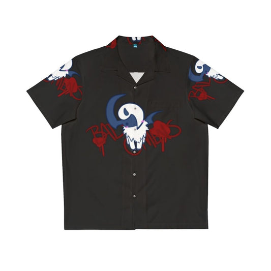 Castlevania inspired V-neck Hawaiian shirt with horror-themed design