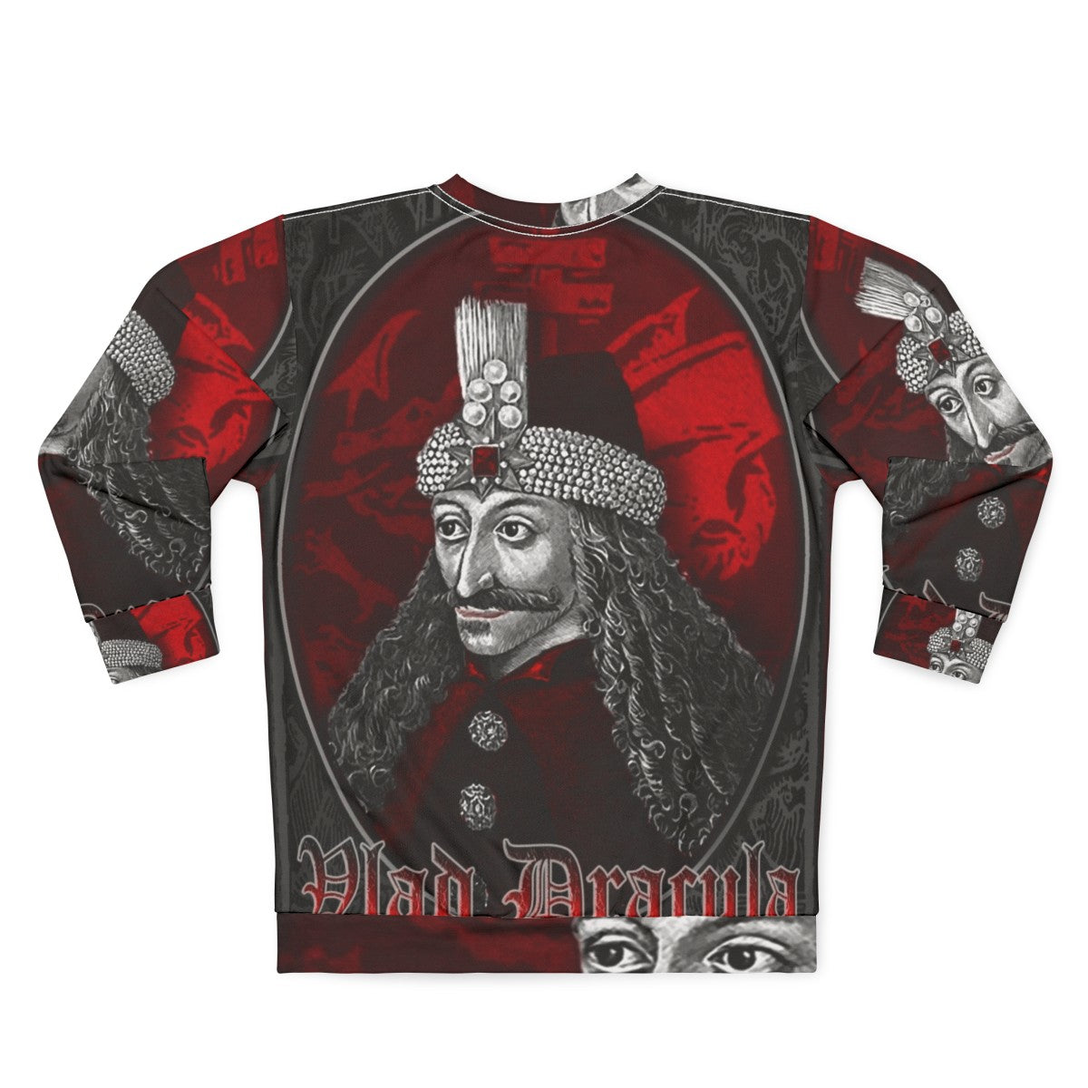 Vlad Dracula Gothic Sweatshirt with Vampire Imagery - Back