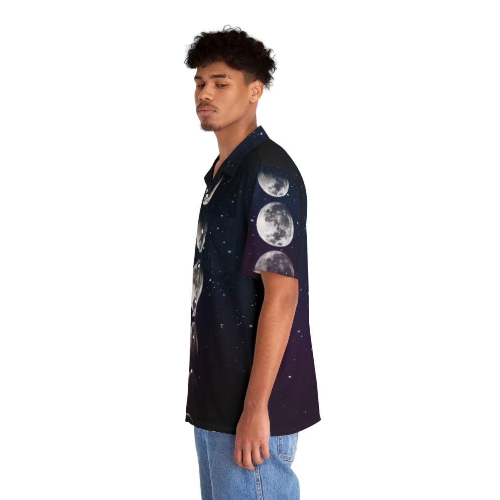 Cosmic Moon Phases Hawaiian Shirt - People Left