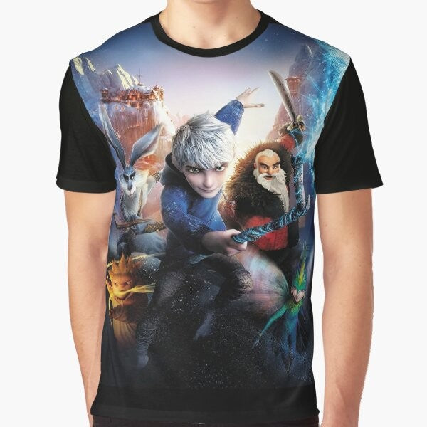 Rise of the Guardians Jack Frost Graphic T-Shirt with snow and ice design