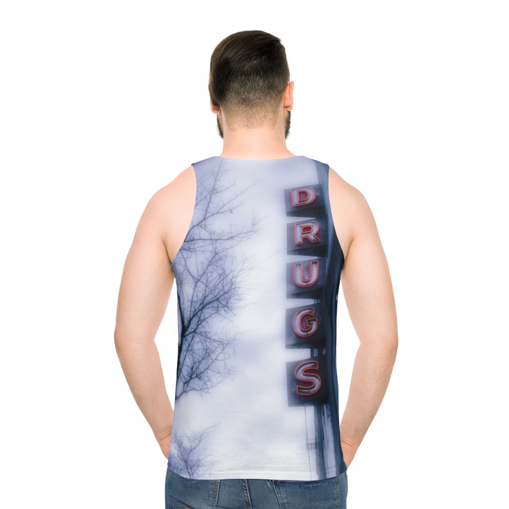 Neon retro graphic tank top - men back