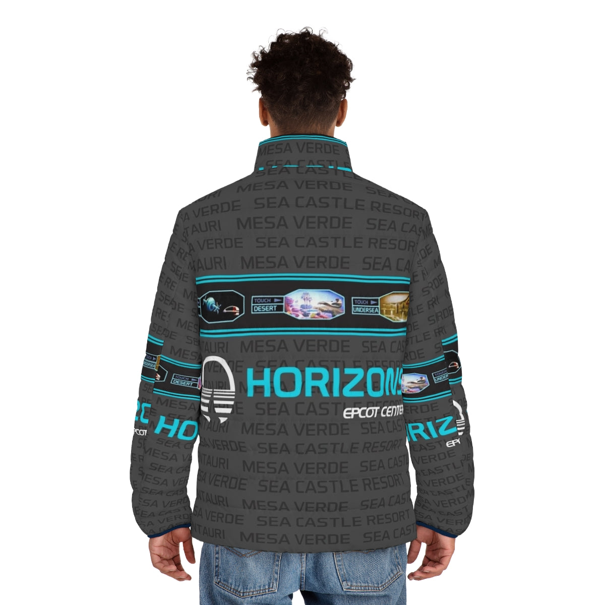 Horizons Puffer Jacket featuring the Epcot Center logo - men back