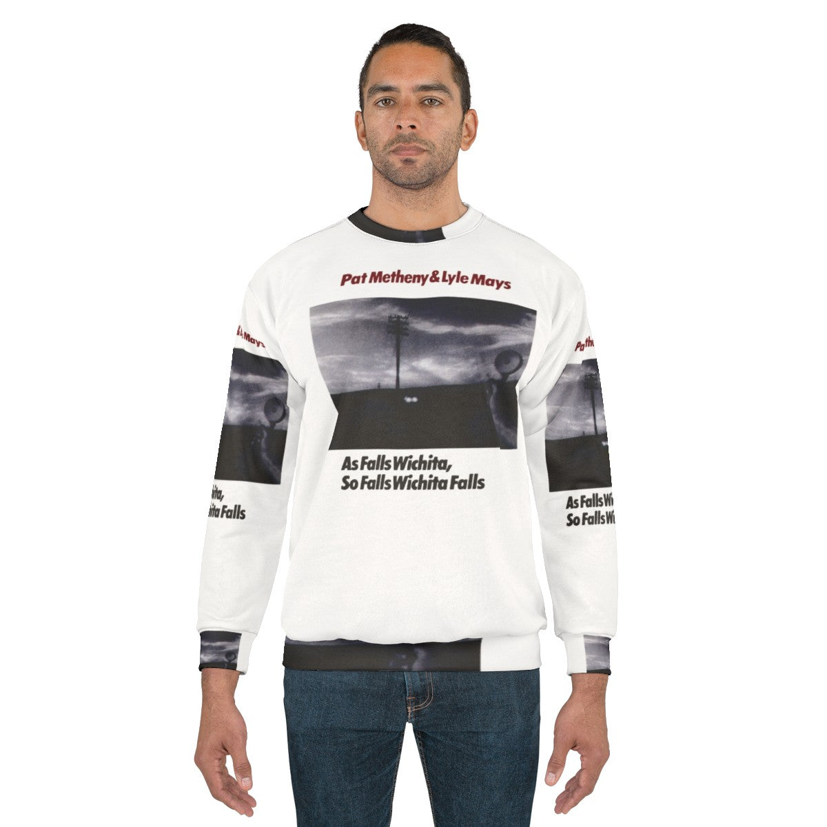 Retro Pat Metheny and Lyle Mays 'As Falls Wichita' Jazz Fusion Sweatshirt - men