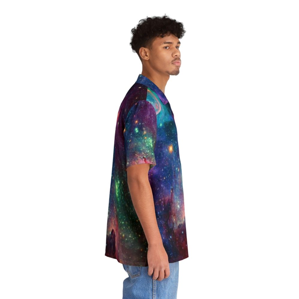 Galaxy Hawaiian Shirt with Space Themed Cosmic Print - People Pight