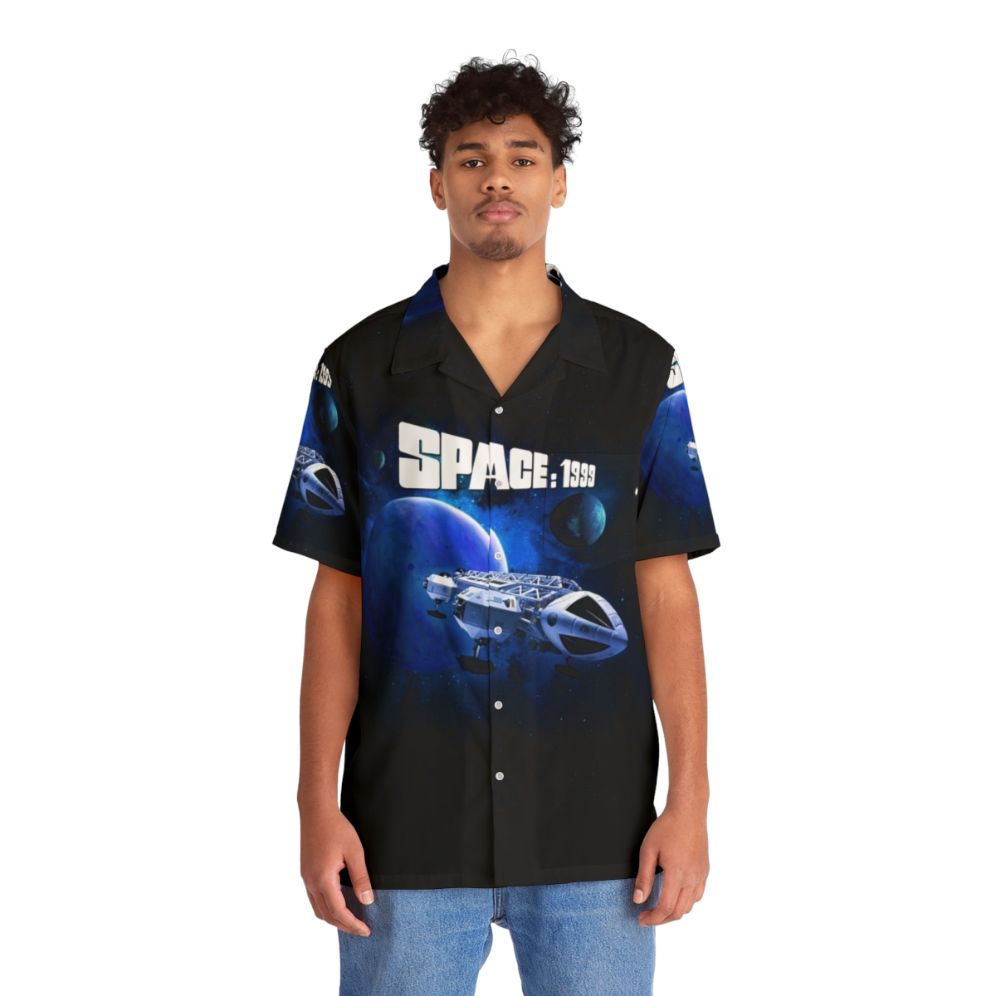 Space 1999 Eagle Model 1 Retro Hawaiian Shirt - People Front