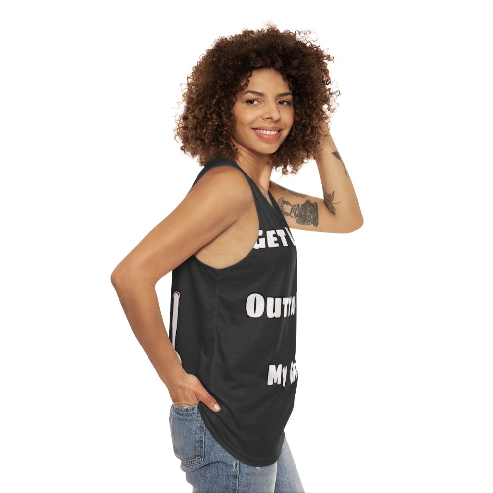 Funny Grill Chef Unisex Tank Top - women side