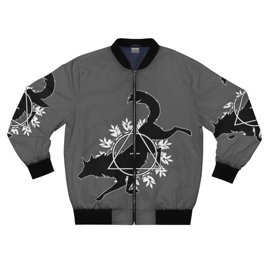 Theta-Delta Canine Bomber Jacket with wolf, fox, dog, and coyote design elements for therian and otherkin enthusiasts