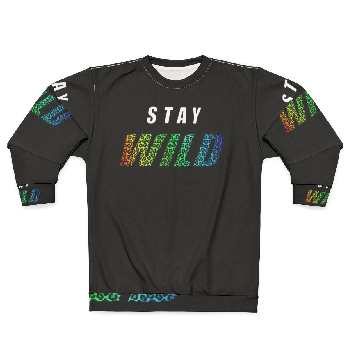 Exclusive Stay Wild Ben Azelart Colorful Leopard Sweatshirt