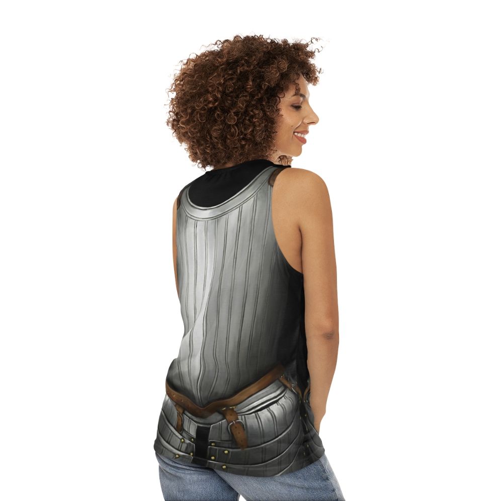 17th Century Cuirass Inspired Unisex Tank Top - women back