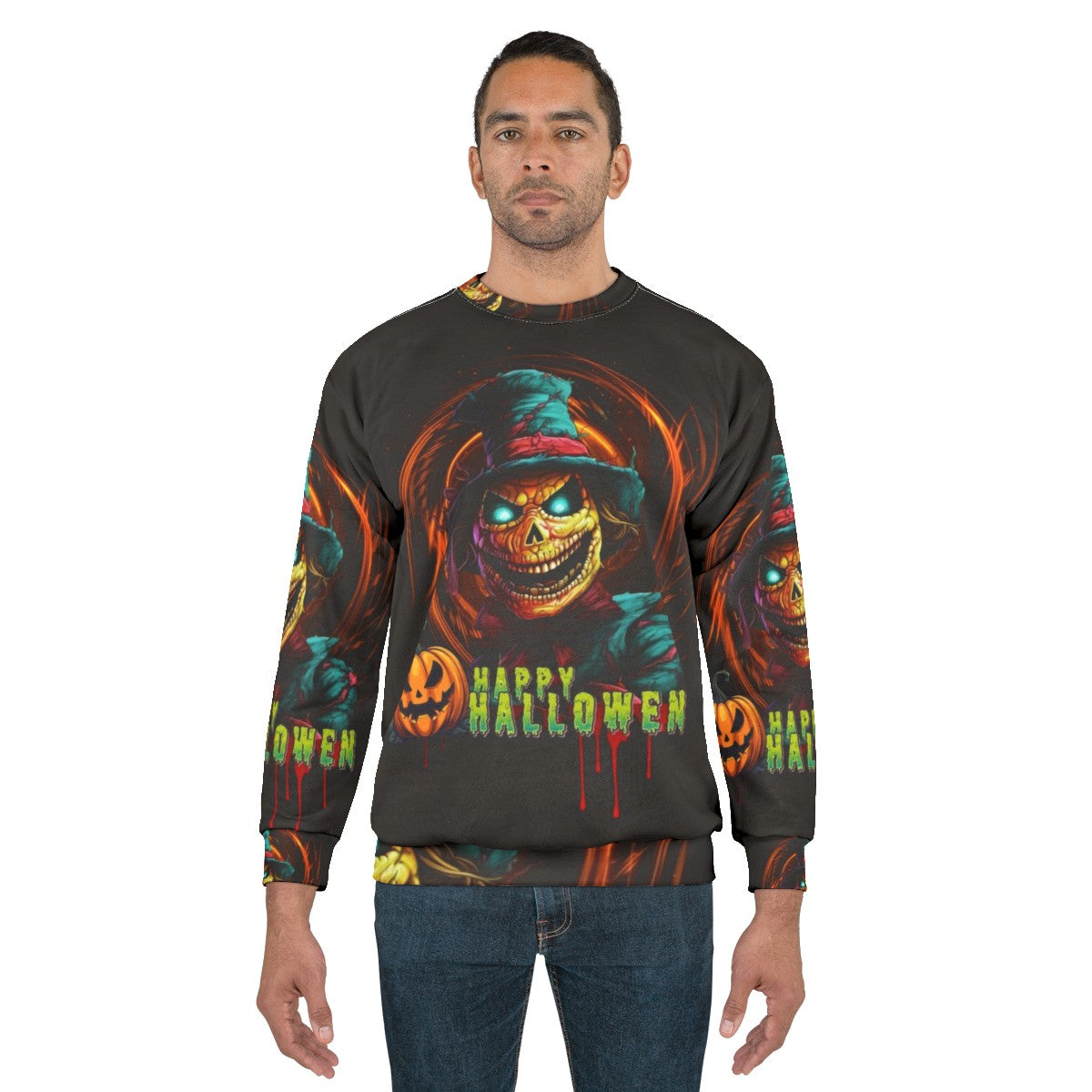 Scary Scarecrow Halloween Sweatshirt - men