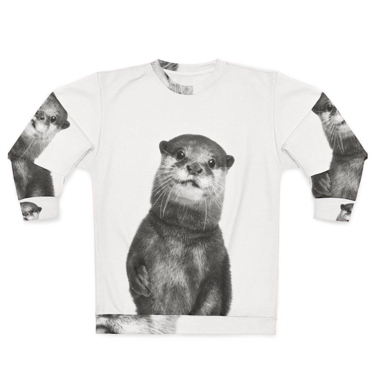 Otter sweatshirt with a cute animal portrait design