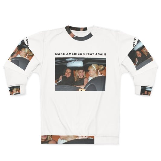 Celebrity fashion pop culture themed sweatshirt