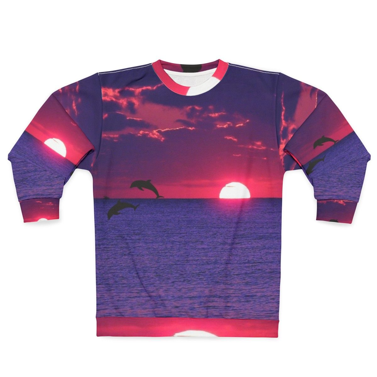 Bright colorful sunset beach sweatshirt