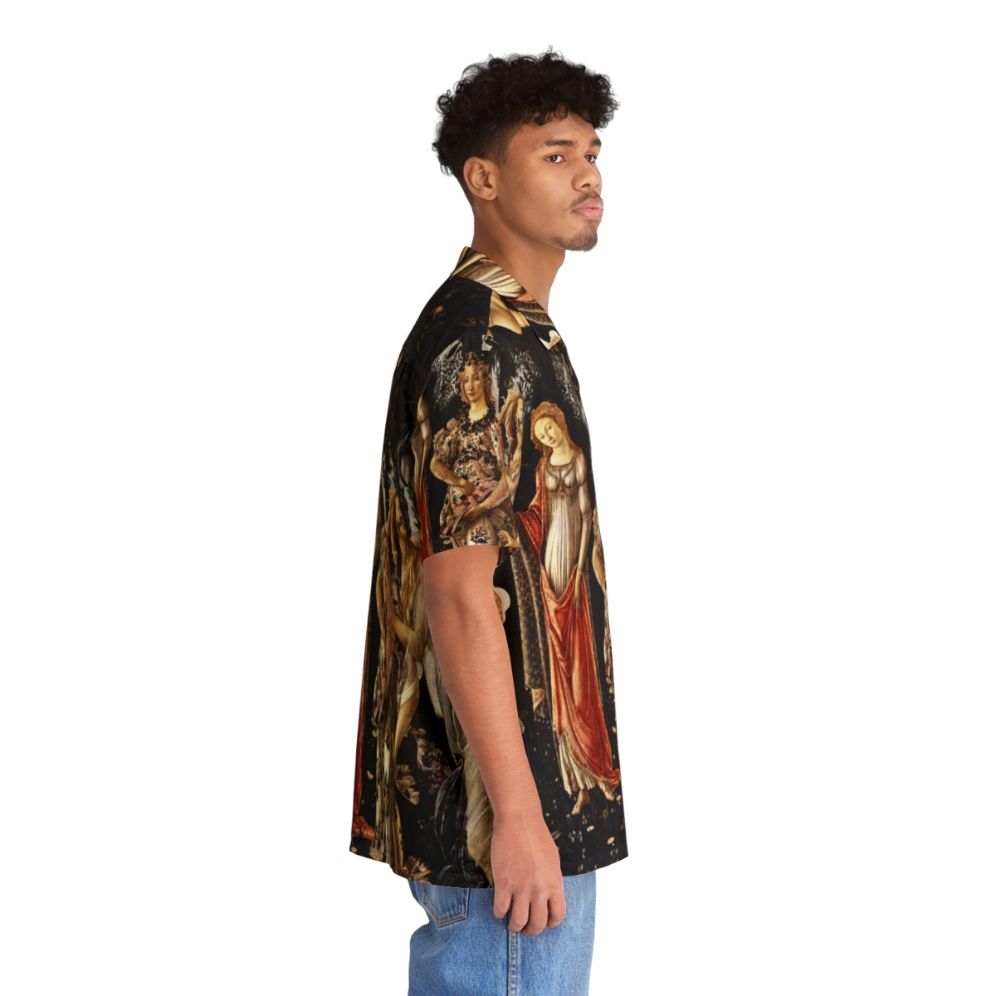 Botticelli's La Primavera Spring Hawaiian Shirt with floral, cupid, and romantic motifs - People Pight