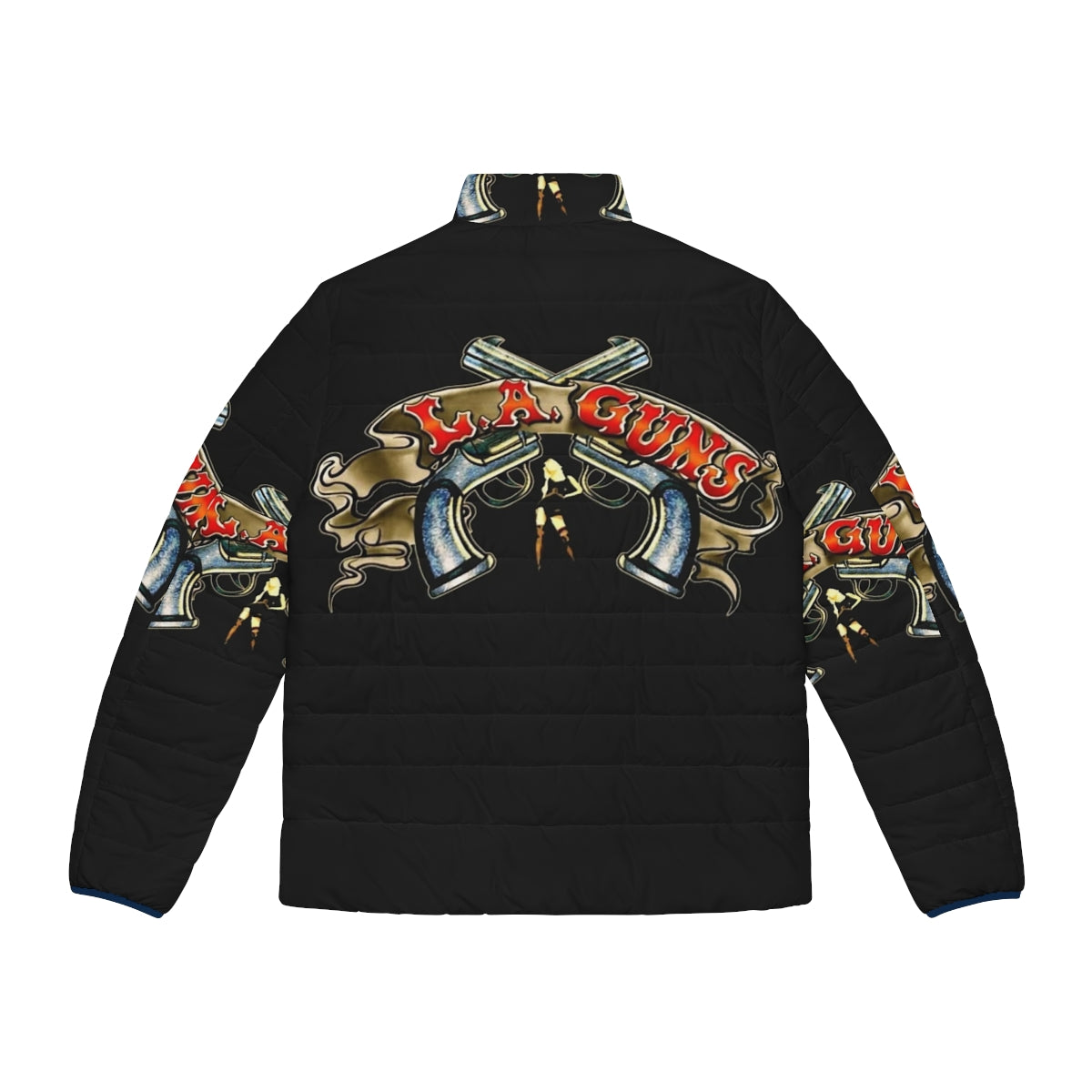 L.A. Guns puffer jacket featuring the iconic band logo - Back