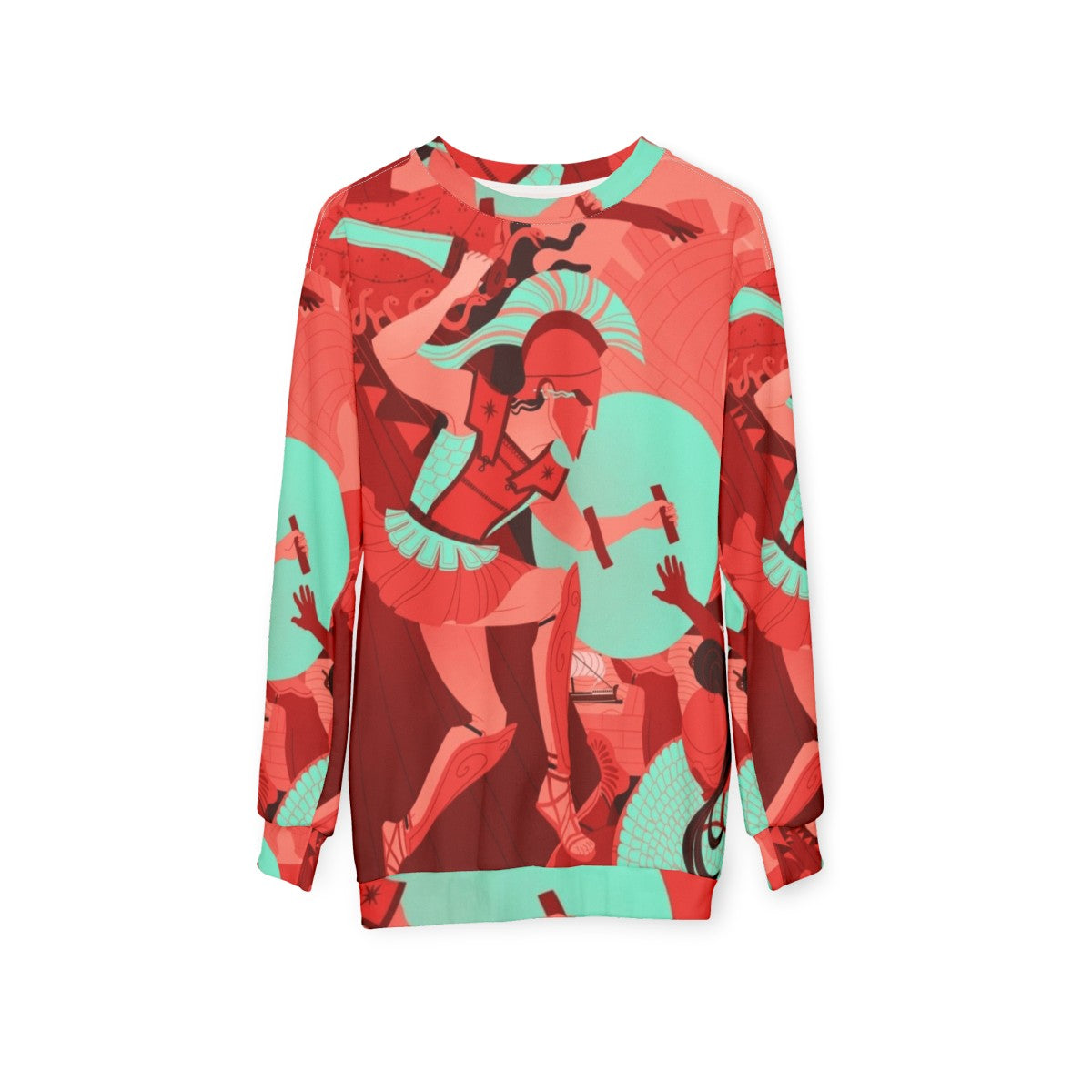 The Iliad Sweatshirt - Featuring Iconic Characters from Homer's Epic Poem - hanging