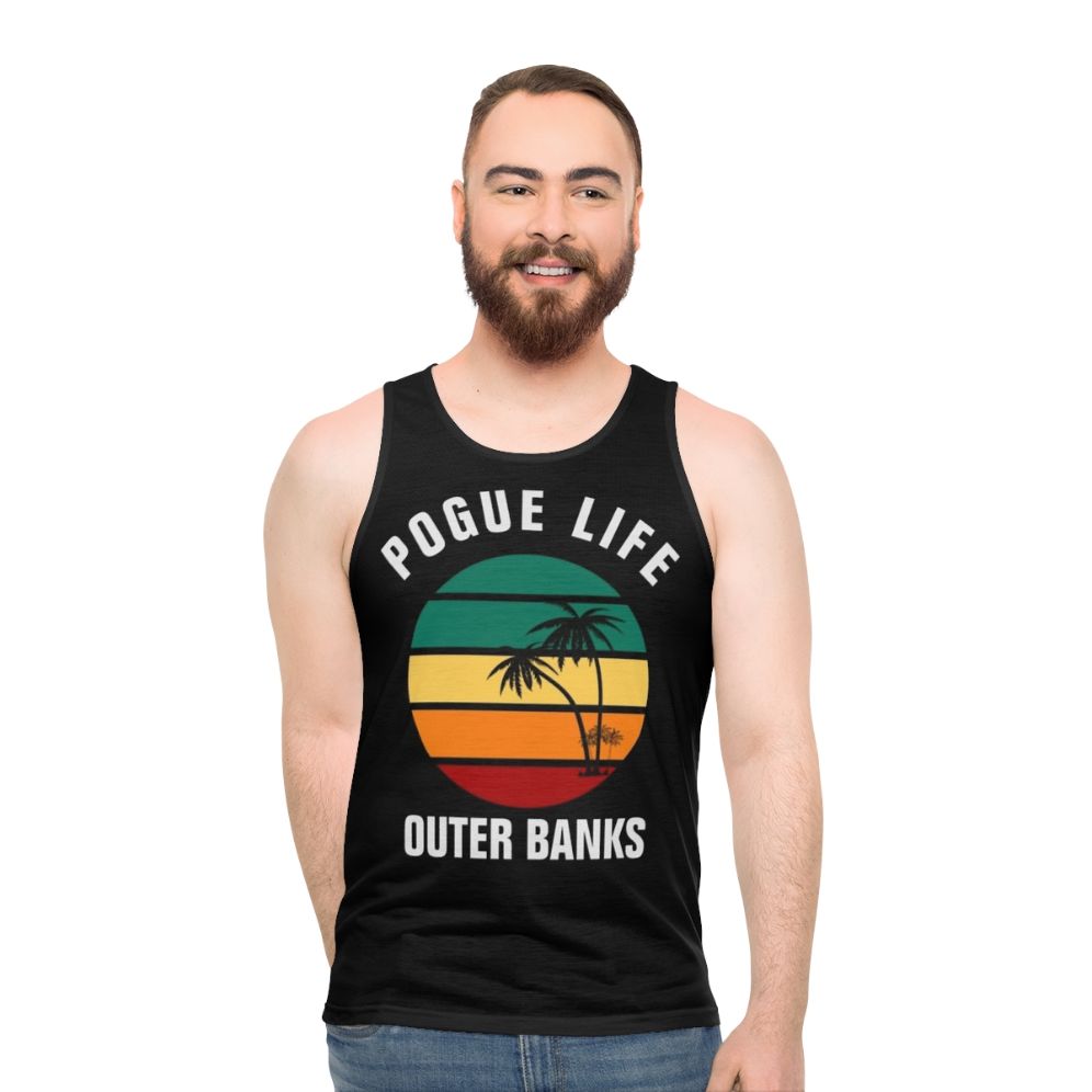 Pogue Life Outer Banks Sunset Unisex Tank Top - men