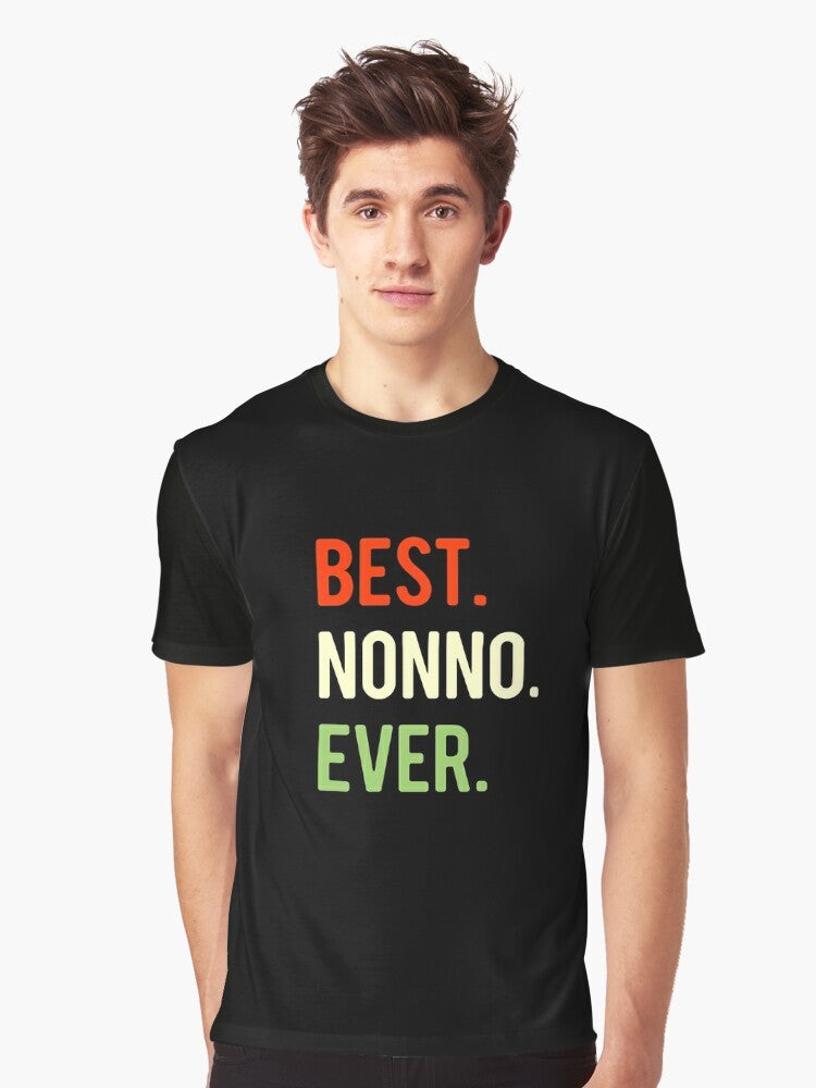 Best Nonno Ever Graphic T-Shirt for Italian Grandparents - Men