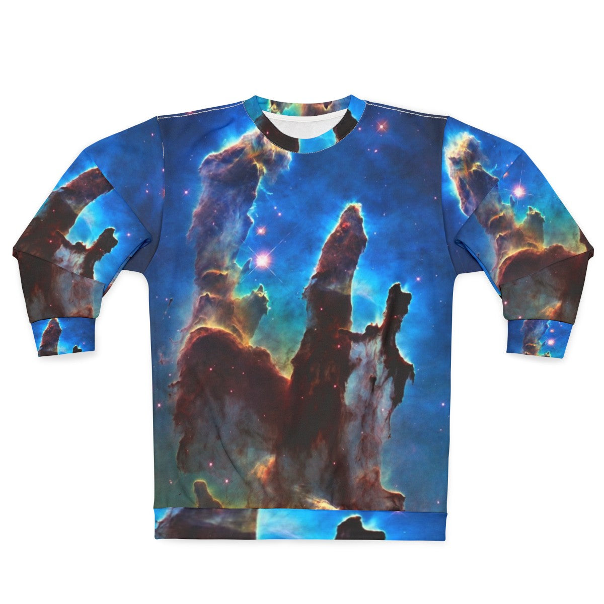 Pillars of Creation astronomy sweatshirt with space and nebula design