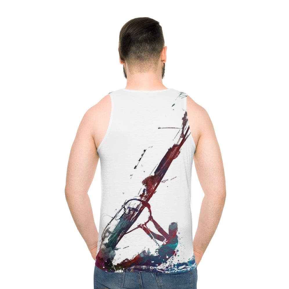 Windsurfing sport art unisex tank top - men back