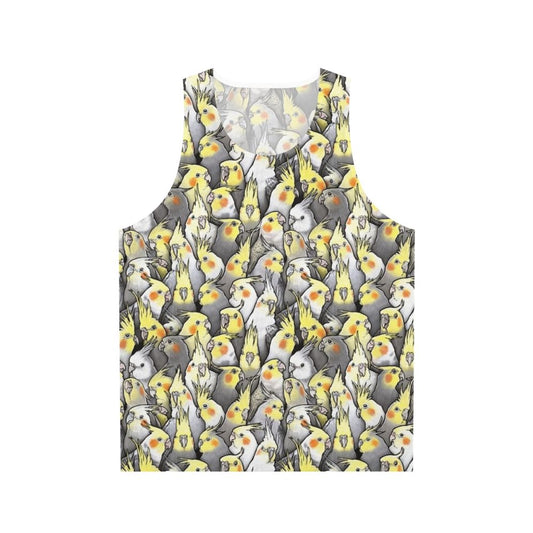 Cockatiel-themed unisex tank top