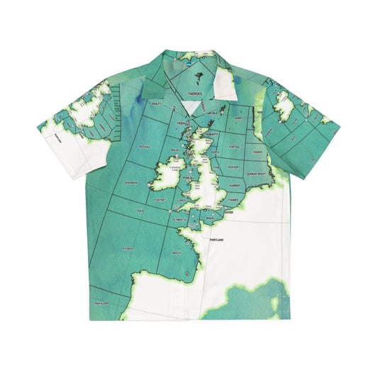 Weathermap Inspired Hawaiian Shirt with Shipping Forecast Design